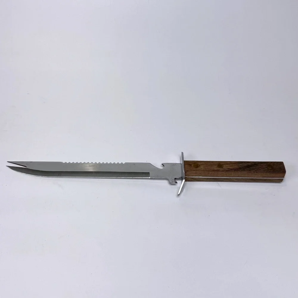 Vintage Haverhill's Mitsuboshi Japan Fishing Camp Knife Stainless Steel Wood